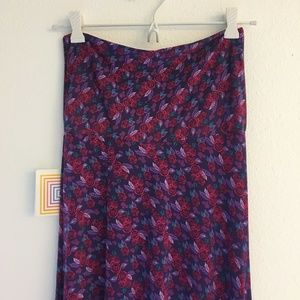 LuLaRoe Ladies ‘Hidden Mickey’ Purple Maxi Skirt-XXS